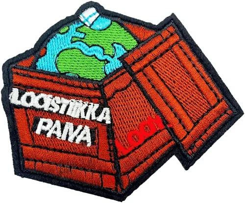 Parches bordados para planchar, parche con apliques de tierra en caja, insignia de aventura, emblema para coser, accesorios de bricolaje para