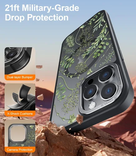 Miniatura 403 de Goodon para iPhone 15 Pro Max con protector de pantalla de privacidad, compatible con Magsafe, funda translúcida mate a prueba de golpes - Linda
