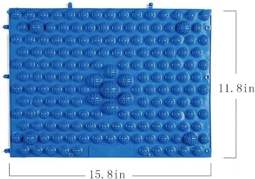 Miniatura 6 de Alfombrilla de masaje de pies, alfombrilla de acupresión, tapete de baño, tapete de yoga, juego al aire libre, 2 unidades (azul)