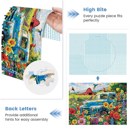 Miniatura 5 de Rompecabezas de 300 piezas para adultos, Songbirds on The Farm, rompecabezas para adultos, niños y mayores, rompecabezas de cartón reciclado