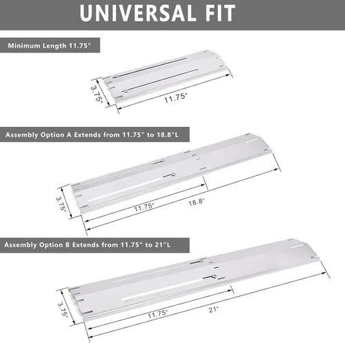 Miniatura 2 de Protector universal ajustable para tienda, placa de calor de acero inoxidable, cubierta para quemador de parrilla, tienda de calor, kits
