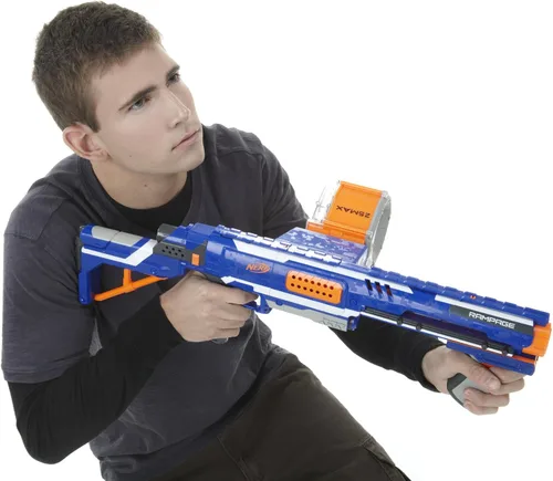 Miniatura 9 de NERF Rampage N-Strike Elite Lanzador de Juguete con Tambor de 25 Dardos Slam Fire para Niños, Adolescentes y Adultos (Exclusivo de Amazon)
