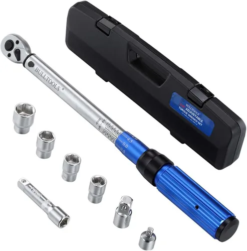 Miniatura 9 de BULLTOOLS Juego de llaves dinamométricas de clic de 1/2 pulgada, llave dinamométrica ajustable de 90 dientes de doble dirección con hebilla Unidad