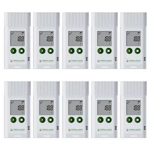 Miniatura 10 de Registrador de datos de temperatura USB Freshliance, termómetro digital LCD configurable para refrigerador con informe PDF o CSV, monitor