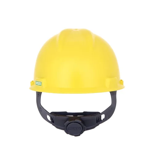 MSA 10203088 V-Gard - Casco de seguridad estilo gorra, con suspensión de trinquete Fas-Trac III, carcasa de polietileno, protección contra impactos