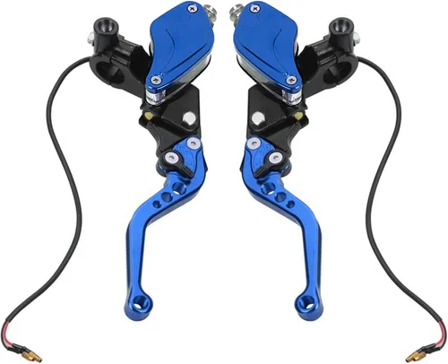 Palanca de bomba de freno y embrague de motocicleta con cilindro maestro hidráulico dual y reservorio de 7/8" 22mm, pistón universal CNC compatible