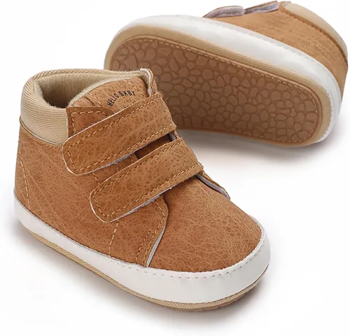 Miniatura 6 de SOFMUO Zapatos deportivos para bebés, niños y niñas, de piel sintética, antideslizantes, suela de goma suave, botines de vestir para niños pequeños