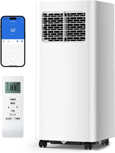 Miniatura 12 de Feelfunn Aire acondicionado portátil de 8000 BTU, 3 en 1, enfría 350 pies cuadrados, CA silenciosa con ventilador y deshumidificador, pantalla LED