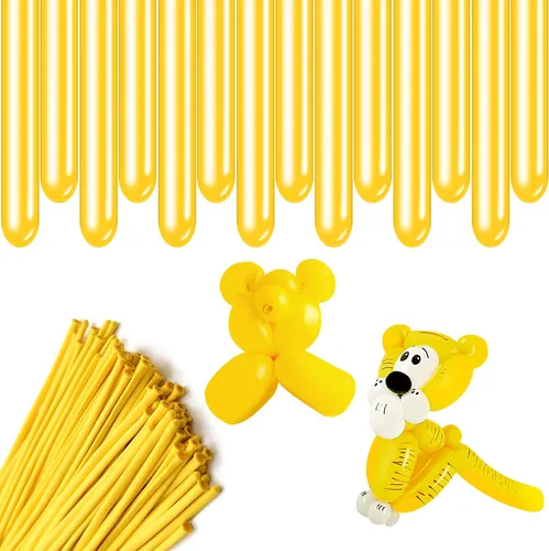 Miniatura 8 de 100 globos mágicos largos de látex grueso de 260Q para modelar con forma de animal, cumpleaños, payasos (marrón)