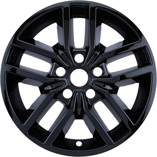 Miniatura 3 de PACRIM Juego de fundas de rueda de 18 pulgadas color negro brillante hecho para Jeep Grand Cherokee Limited, Trailhawk (2018-2022) Tapacubos