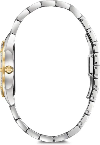 Miniatura 2 de Bulova Reloj analógico clásico de cuarzo para mujer con correa de acero inoxidable 98R263, Pulsera