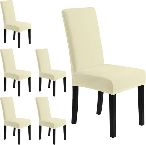 Miniatura 25 de MOSAYT Juego de 2 fundas elásticas de terciopelo para sillas de comedor, fundas suaves con tela extraíble gruesa para sillas Parsons, protectores