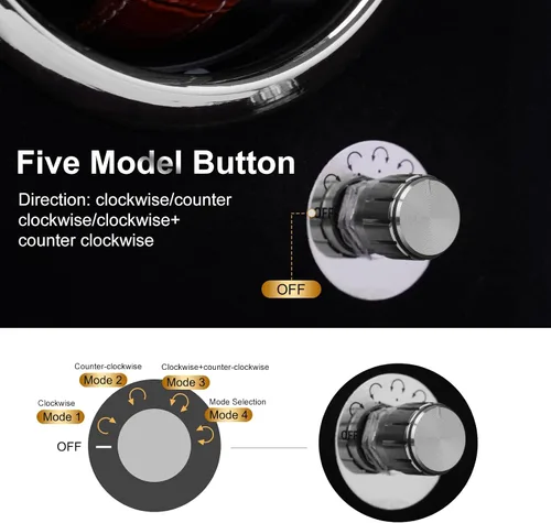 Miniatura 5 de DUKWIN Enrollador de relojes, bobinadoras de reloj para relojes automáticos con pantalla táctil LCD, caja de reloj automática con control remoto