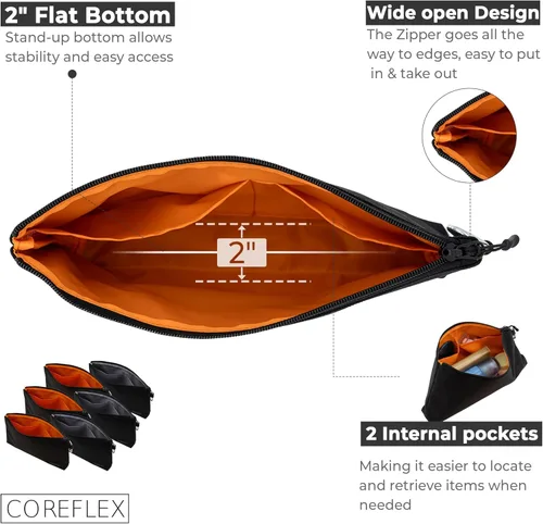 Miniatura 2 de COREFLEX Bolsa de herramientas de alta calidad con cremallera, bolsa de herramientas pequeña, bolsa de almacenamiento multiusos, bolsa