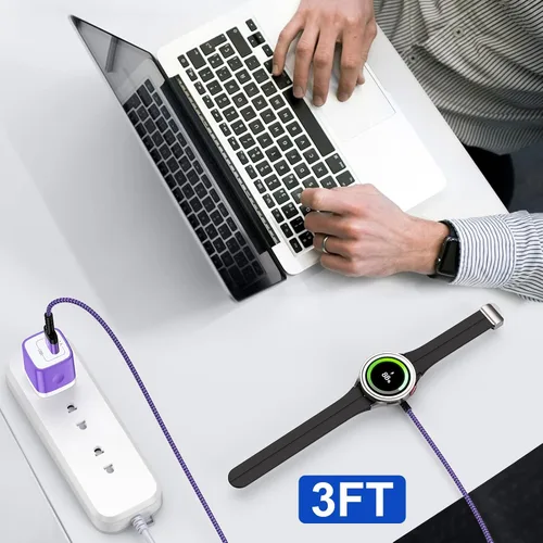 Miniatura 6 de Cable magnético de carga rápida compatible con Galaxy Watch 8/8 Classic/FE 7 Ultra/6/6 Classic/5 Pro/5/4/3/Active2,5 V 1A Adaptador de cargador