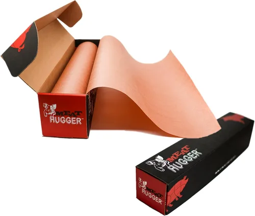 Rollo de Papel de Carnicero Rosa con Caja Dispensadora - Rollo de 17.25 Pulgadas por 175 Pies de Papel de Carnicero de Grado Alimenticio Durazno BBQ