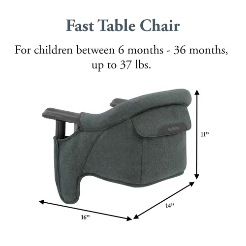 Miniatura 11 de Inglesina Silla de Mesa Rápida, Negro - Silla Alta Portátil para Bebés - para Bebés y Niños Pequeños hasta 37 libras - Diseño Plegable - Se Adapta a