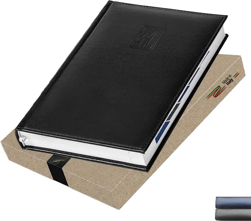 Miniatura 9 de Agenda diaria 2026 (12.7 x 17.8 cm) - Hecha en Italia, agenda horaria de una página por día, 416 páginas, pestañas y calendario mensual, agenda