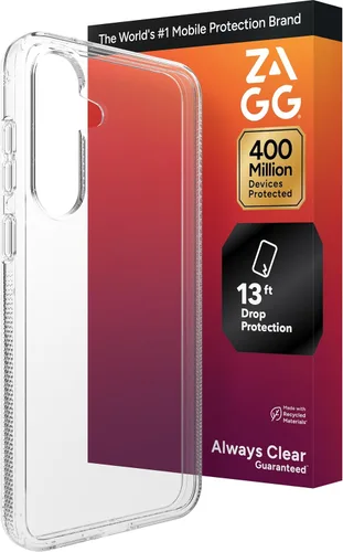 Miniatura 20 de ZAGG Crystal Palace - Funda para Samsung Galaxy S25 con función atril, transparente, protección contra caídas de 13 pies, antiamarilleo, reforzado
