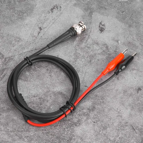 Miniatura 5 de Cable coaxial con clip BNC, generador de señal de función, accesorios de línea de prueba, 35.4 in, 50 Ω para generador de señal