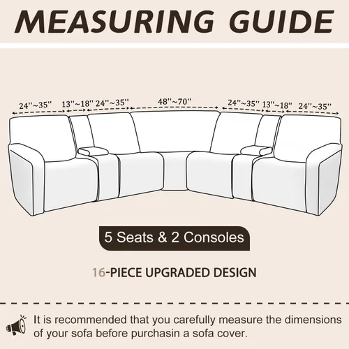 Miniatura 150 de Arfntevss Fundas de sofá seccional reclinable de terciopelo, Funda de sofá seccional de esquina para sofá reclinable, Funda elástica suave