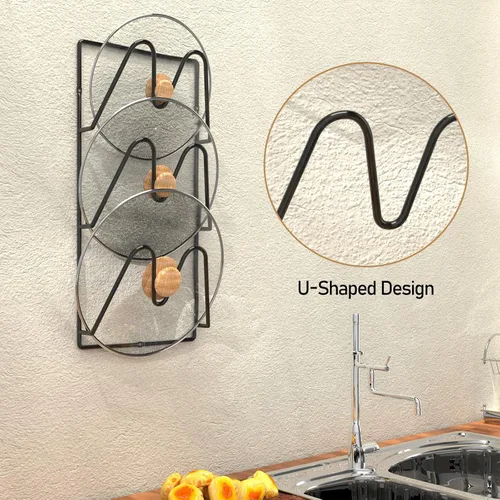 Miniatura 3 de Organizador de Tapas de Ollas, Soporte Organizador de Tapas de Ollas y Sartenes de 6 Niveles para Almacenamiento de Cocina en Gabinete