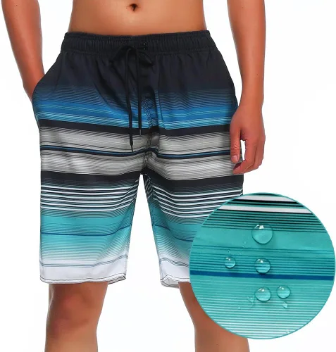 Miniatura 2 de MILANKERR Traje de baño para hombre, traje de baño para hombre, traje de baño para hombre, traje de baño corto de 9 pulgadas de entrepierna de 20