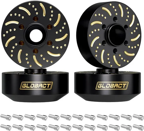 Miniatura 6 de GLOBACT Juego de pesos extendidos de latón negro de 5.43 oz, juego de contrapeso de 0.236 in, cubo hexagonal extendido para Trx4 Trx6 Axial SCX10 II