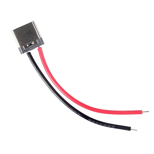 Miniatura 6 de 8pcs Bare Board Type-C Female Chassis Waterproof 2P Solder Wire Type USB C Pigtail Cable Extension Power Cable USB-C Plug to 2 Pin Bare Wire Open