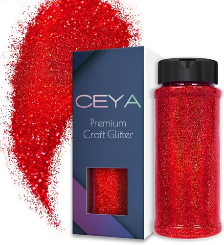 Miniatura 23 de Ceya 110g/ 3.8oz Polvo de Purpurina Holográfica Ultra Fina Láser Verde 1/128” 0.008” 0.2mm para Slime, Resina Epoxy, Manualidades, Vaso, Joyería