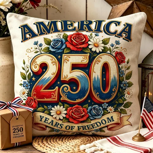 Miniatura 18 de ArogGeld Patriotic Pillow Covers 16x16 Inch 4th of July Dog Decorations America Flag Striped Star Throw Pillow Covers Personalized Funny 250th