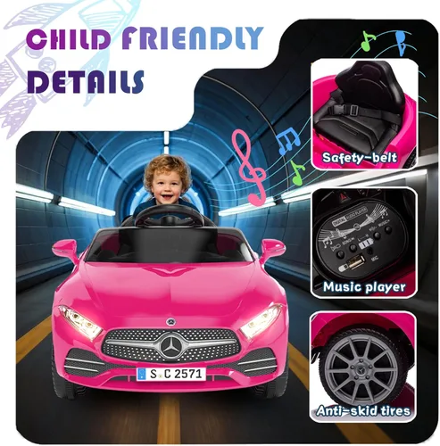 Miniatura 4 de Coche camioneta Mercedes-Benz CLS 350 de 12 V con licencia para montar para niños, juguetes para montar para niños pequeños con control de padres