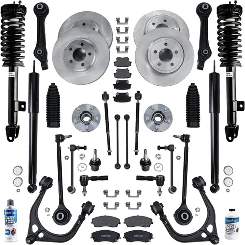 Miniatura 68 de Detroit Axle - Rotores de freno para Jeep Compass 2015-2022 Renegade 2016-2022 Fiat 500X 2016-2022, 2018, 2019, 2020, 2021. Reemplazo de rotores