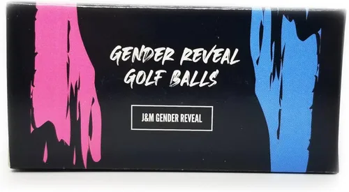 Miniatura 2 de J&M Gender Reveal Pelota de golf para baby showers y fiestas de revelación. Polvo Holi totalmente natural. Paquete de 2. Rosado