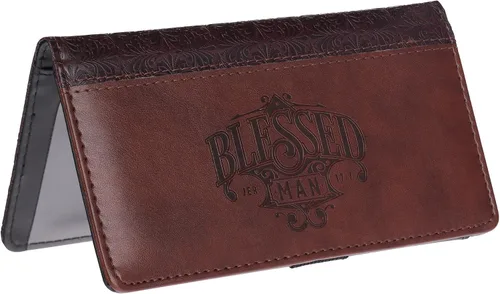Miniatura 2 de Billetera y chequera de cuero sintético y mensaje cristiano, guarda duplicados de cheques y tarjetas de crédito, para mujeres y hombres, Casual, Uno