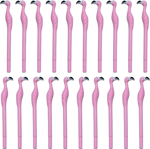 20 bolígrafos de gel de flamenco rosa, regalo único para mujeres, compañeros de trabajo y anfitrionas, bolígrafos de escritura elegantes para