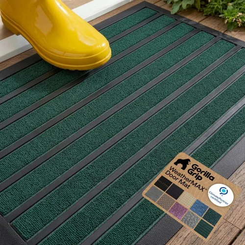 Miniatura 27 de Gorilla Grip WeatherMax - Tapete de pasillo para todas las estaciones, impermeable, 72x24 pulgadas, de goma natural, resistente a manchas, perfil