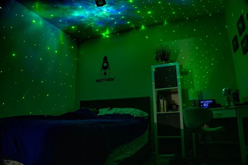 Miniatura 4 de Proyector astronauta de galaxia, proyector de estrellas de cielo nocturno de 360°, amigo espacial para decoración de habitación de bebé, control