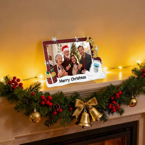 Miniatura 6 de Marco de Fotos Navideño 4x6 - Marco de Fotos 2025 de Metal con Vidrio de Alta Definición, Decoración del Hogar, Regalos de Navidad, Adornos