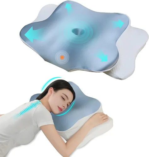 Miniatura 6 de Almohada cervical para el cuello, almohada cervical para aliviar el dolor de cuello, almohada cervical - Soporte de cuello y hombro, funda lavable