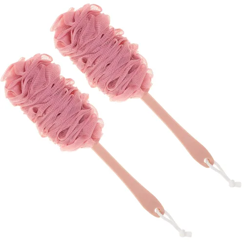 Miniatura 9 de Esponja de malla de nailon suave para ducha, esponja de malla de nailon suave para ducha, esponja en un palo para hombres y mujeres, exfoliante