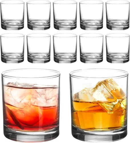 Miniatura 8 de DISCOUNT PROMOS Lexington Rocks Vaso de Whiskey 10.5 oz, Juego de 12, Paquete a Granel - Perfecto para Scotch, Bourbon, Whiskey, Cóctel - Negro