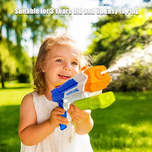 Miniatura 6 de Pistolas de agua para niños – Pistolas de chorro de verano de 400 CC/40 pies para niños de 3 años en adelante – Paquete de 2 juguetes al aire libre