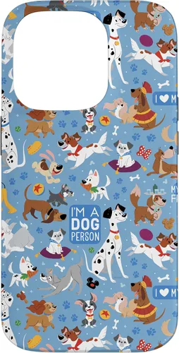 Miniatura 17 de Disney Funda azul para iPhone 17 con texto en inglés "Dogs I'm a Dogperson