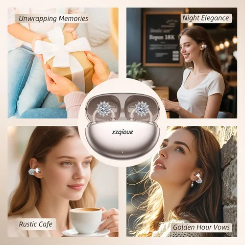 Miniatura 7 de Auriculares de Clip Inspirados en Joyería, Ajuste Cómodo Auriculares Abiertos de Clip, Auriculares Inalámbricos Bluetooth de Puño de Oreja