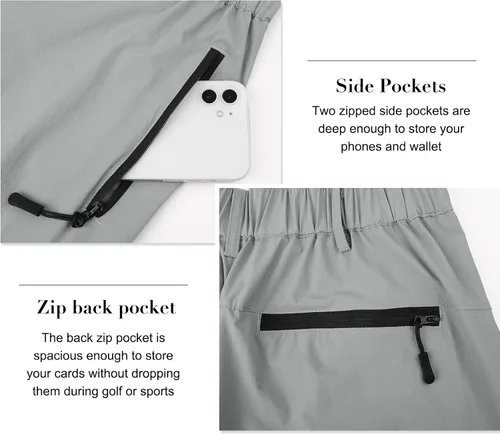 Miniatura 5 de Suwangi Pantalones cortos de senderismo para hombre, de secado rápido, atléticos, cortos, viajes, pesca, golf, tácticos, para hombres con múltiples