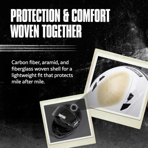 Miniatura 4 de Simpson Mod Bandit Modular Motorcycle Helmet - DOT & ECE Certified - Flip Front, Comms Ready, Internal Sun Shield and External Clear Face Shield