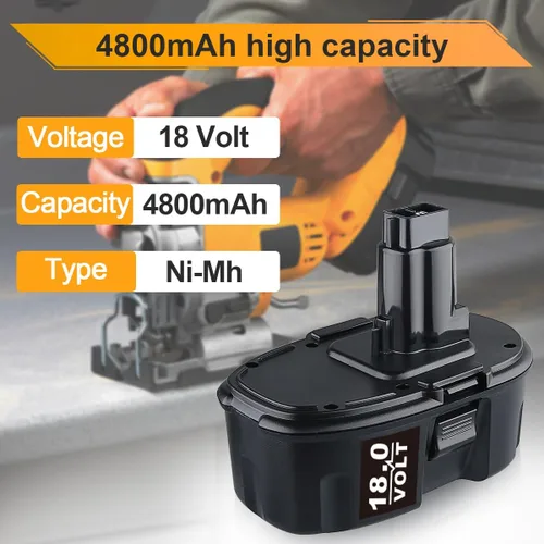 Miniatura 2 de Paquete de 2 herramientas eléctricas inalámbricas de 4.8Ah DC9096 Ni-MH compatibles con batería Dewalt de 18 V DC9099 DC9098 DW9099