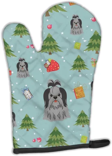 Miniatura 385 de Caroline's Treasures BB2732OVMT Dog House Collection Border Collie - Guante de horno grueso resistente al calor para sartenes calientes y horno