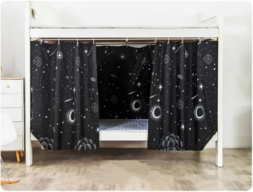 Miniatura 21 de JIAHG - Cortinas para cama individual para alumnos, para cama individual, tienda de campaña, cortinas, mosquiteras, tela opaca, protección contra